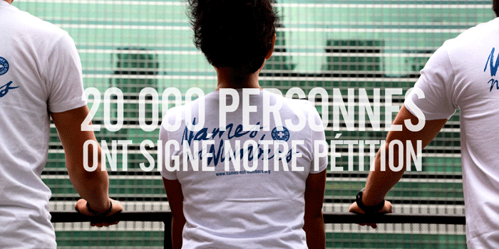 Names Not Numbers : nous nous sommes fait entendre !