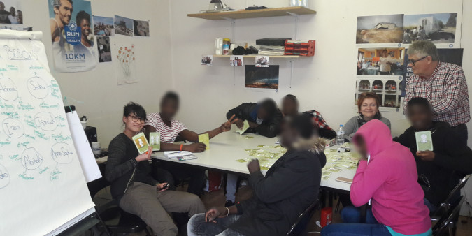 Le langage des émotions, atelier co animé avec les jeunes exilés