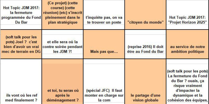 Le Bingo Pipo des JDM 2017