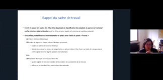 Classification des emplois du personnel national // News Occupations classifications for national staf